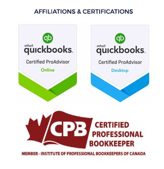Intuit Quickbooks and Certified Professional bookkeeper logos